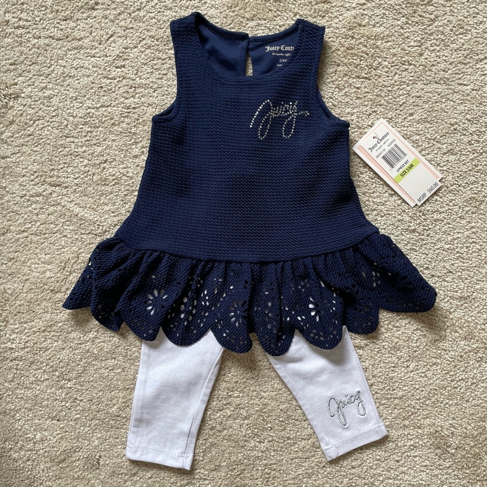 NWT Baby Girl JUICY COUTURE Set, size 3-6 M